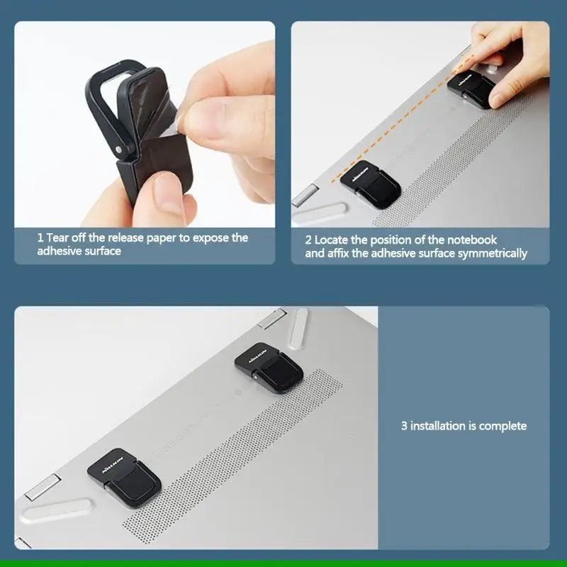 U55C Foldable Stand Adjustable Tablets Notebook Desktop Cooling Holder Bracket 2Pcs