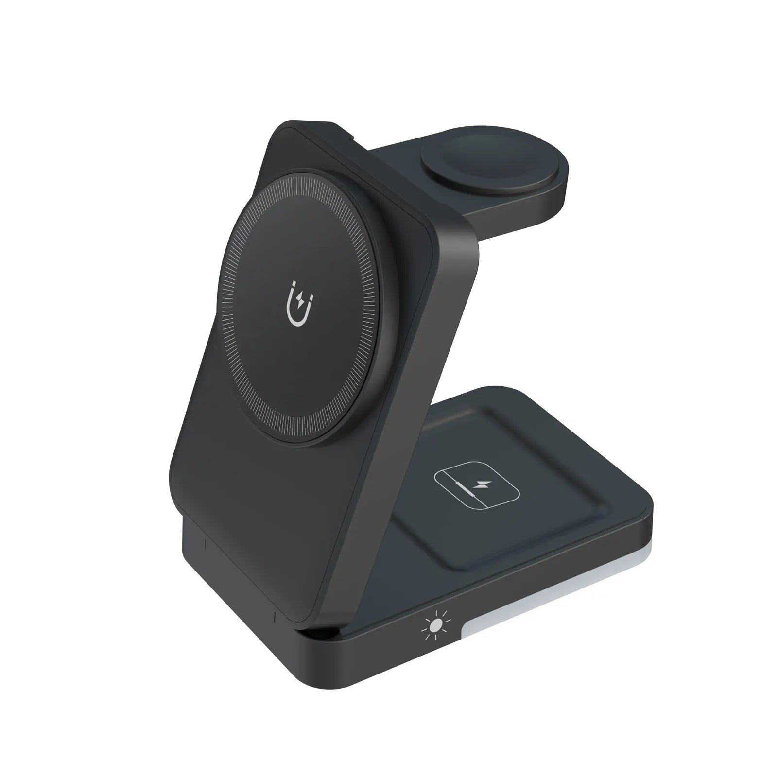 3 in 1 Charging Station - Foldable Wireless Charger Stand for Mag-Safe Portable, Travel Wireless Charger Station for Multiple De