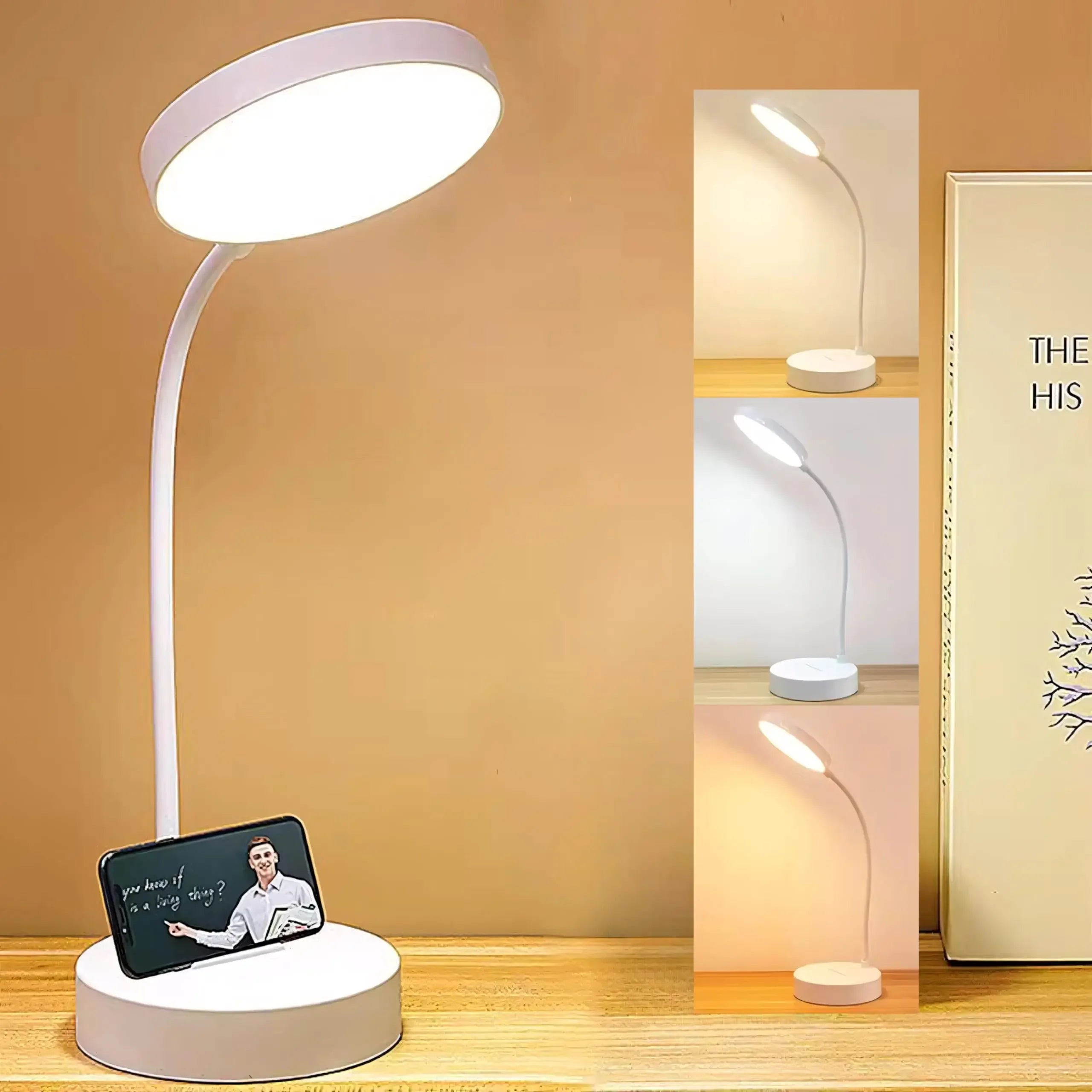 LED Desk Lamp Portable Table Light USB Charging 3 Brightness Eye Protection Touch Control Adjustable Gooseneck for Bedroom